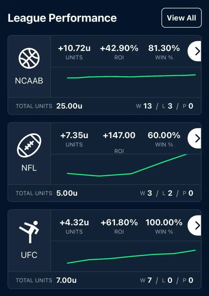 League Performance Pick Tracker