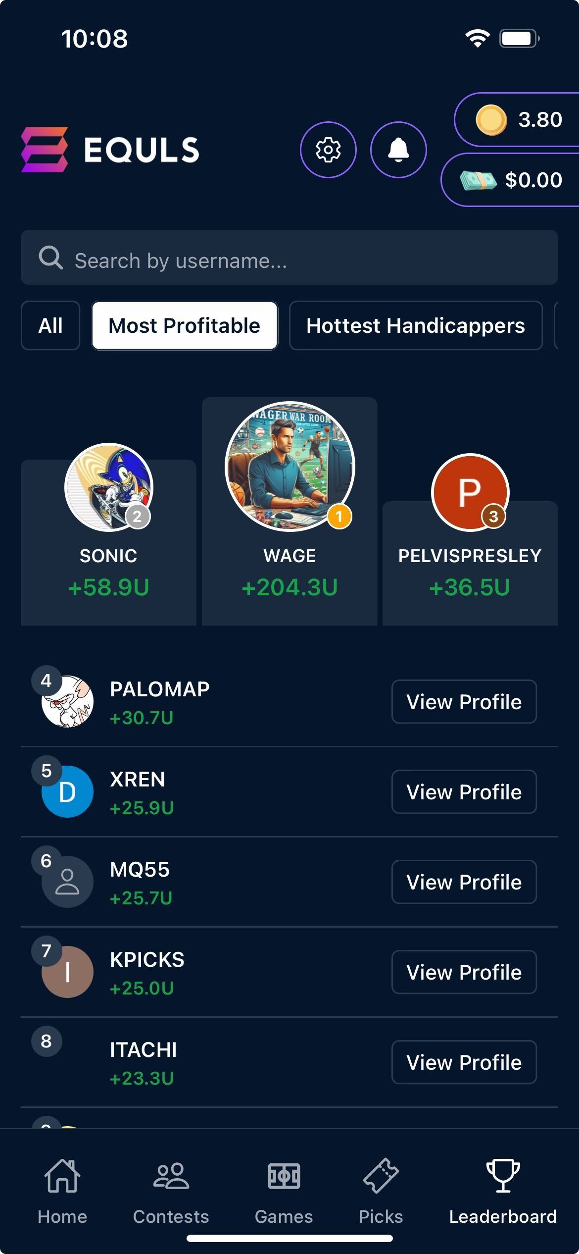 Leaderboard Screenshot